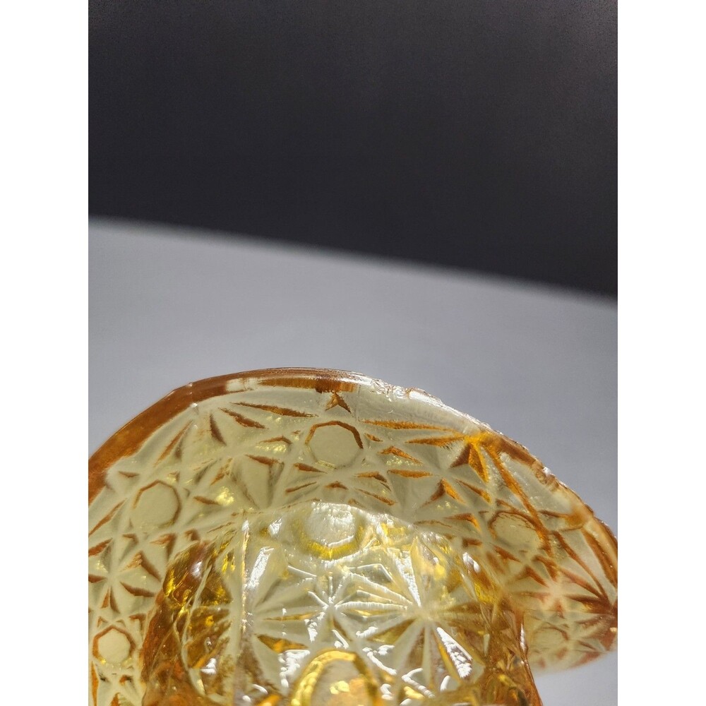 Fenton Daisy Button Top Hat Lot Of 6 Amberina x2 White x2 Yellow And Green - Picture 8 of 15